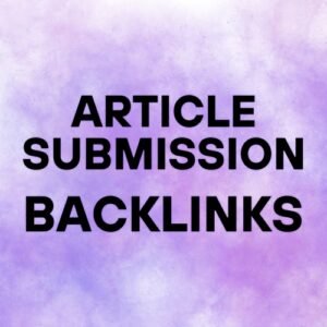 40 Article Submission Backlinks